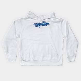 Cartoon blue classic car Kids Hoodie